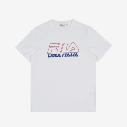 Fila Linea Italia Logo - Miesten Poolopaita - Valkoinen | FI-34200